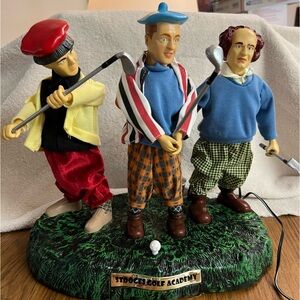 The Three Stooges Golf Academy animatronic figurine - works when plugged in